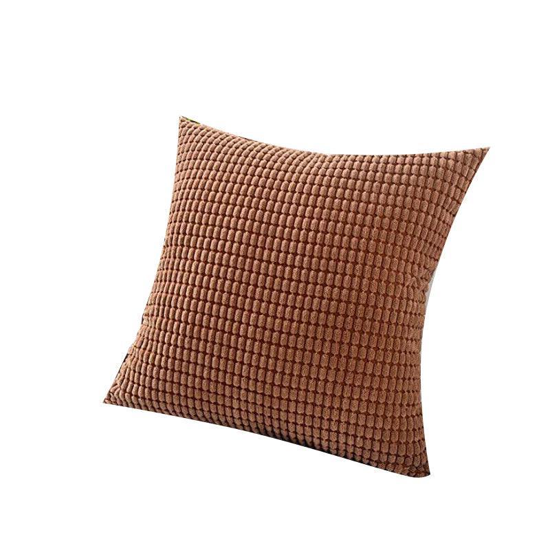 45X45 Plain Solid Colour Cushion Cover Decorative Pillow Case Home Multicoloured - Pink