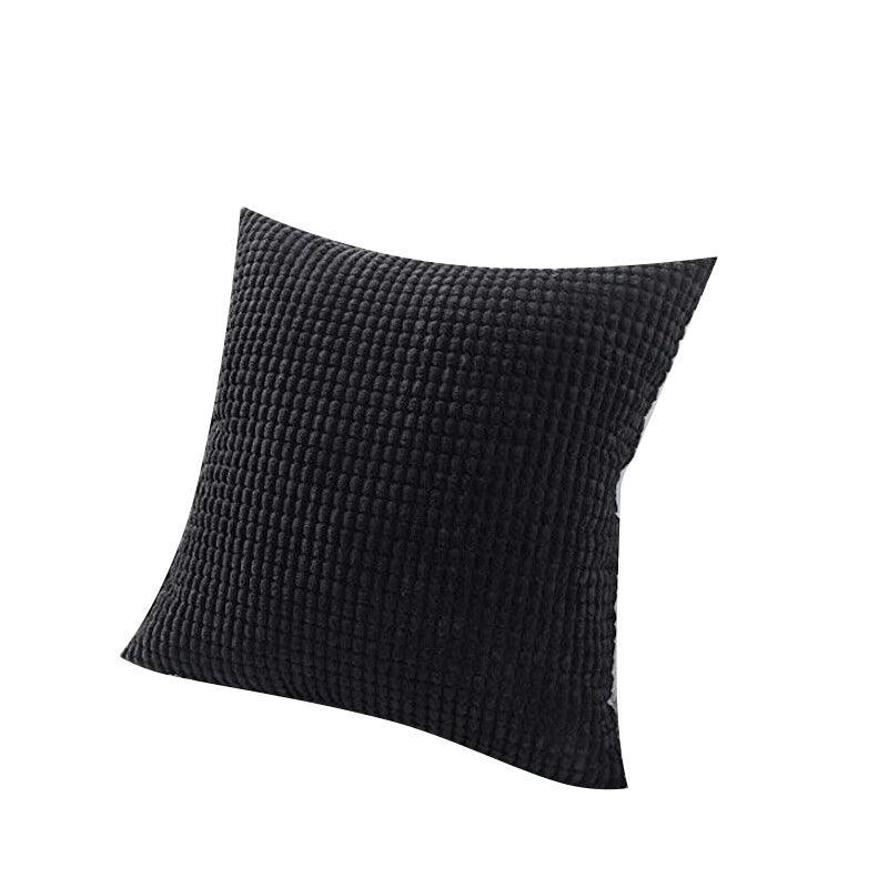 45X45 Plain Solid Colour Cushion Cover Decorative Pillow Case Home Multicoloured - Pink