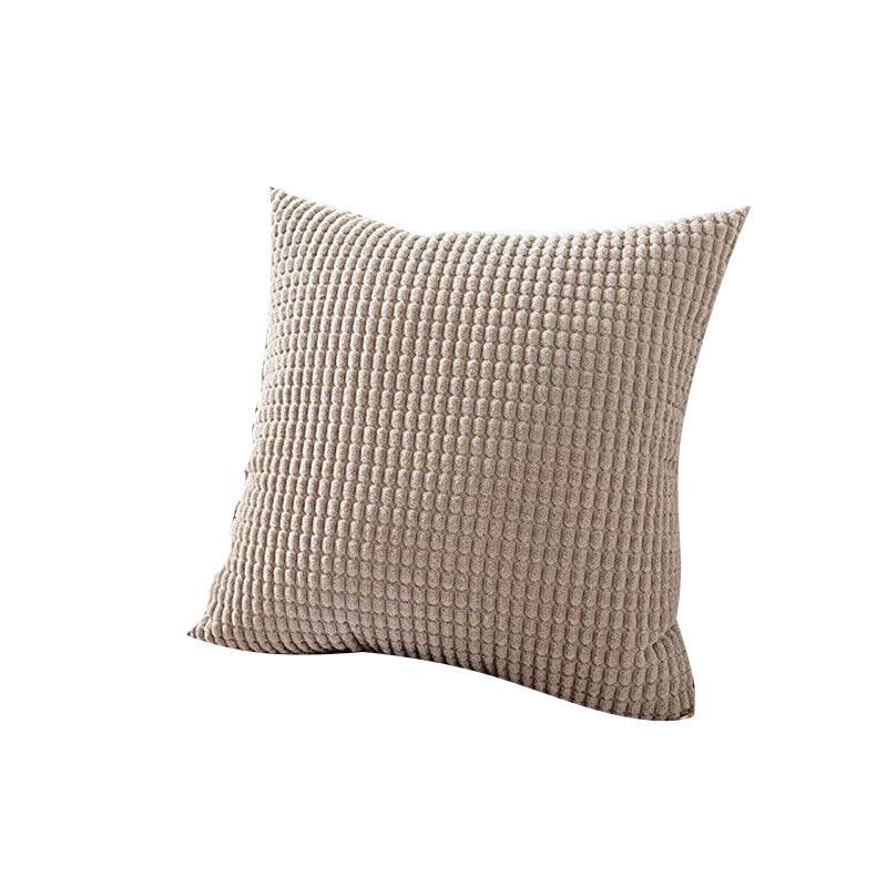 45X45 Plain Solid Colour Cushion Cover Decorative Pillow Case Home Multicoloured - Red