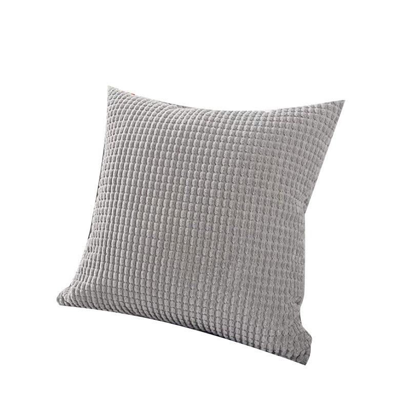 45X45 Plain Solid Colour Cushion Cover Decorative Pillow Case Home Multicoloured - Red