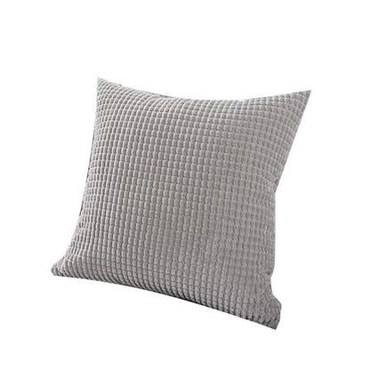 45X45 Plain Solid Colour Cushion Cover Decorative Pillow Case Home Multicoloured - Red