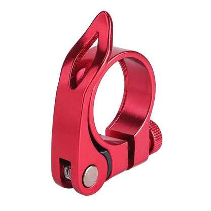 Quick Release Bicycle Seat Tube Clamp Multi Color Lever Lock Cycling Accessories - Black-3-4
