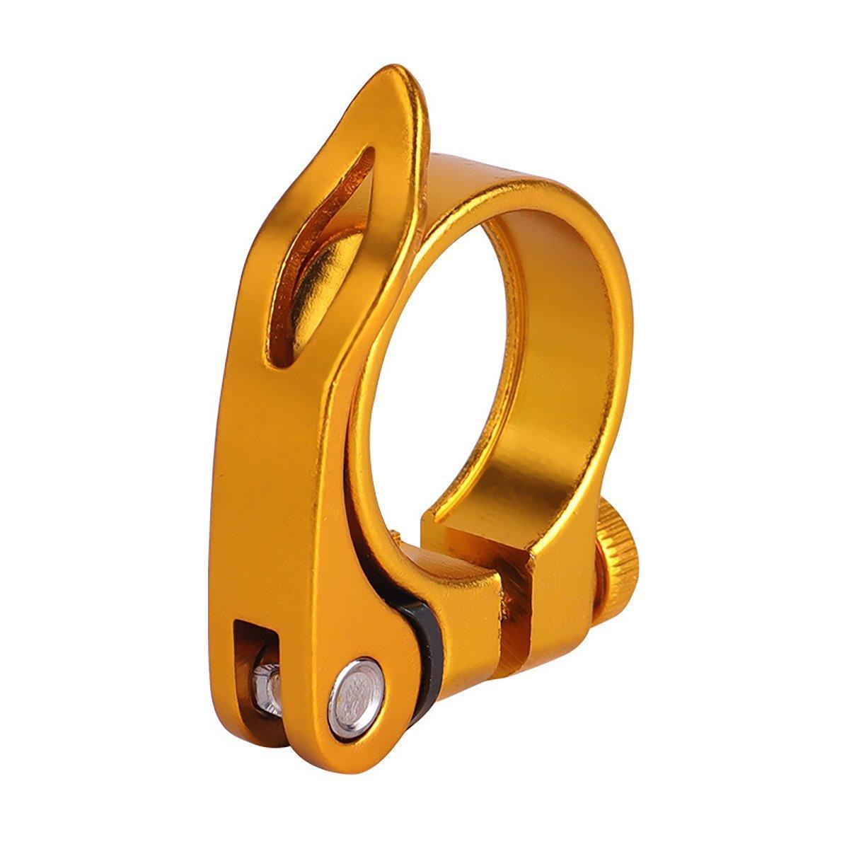Quick Release Bicycle Seat Tube Clamp Multi Color Lever Lock Cycling Accessories - Black-3-4