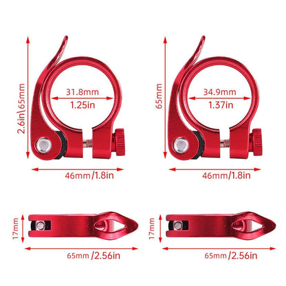 Quick Release Bicycle Seat Tube Clamp Multi Color Lever Lock Cycling Accessories - Golden-3-4