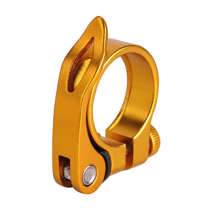Quick Release Bicycle Seat Tube Clamp Multi Color Lever Lock Cycling Accessories - Silver-3-1