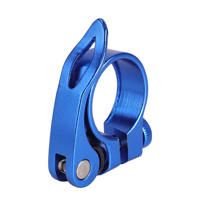 Quick Release Bicycle Seat Tube Clamp Multi Color Lever Lock Cycling Accessories - Silver-3-4
