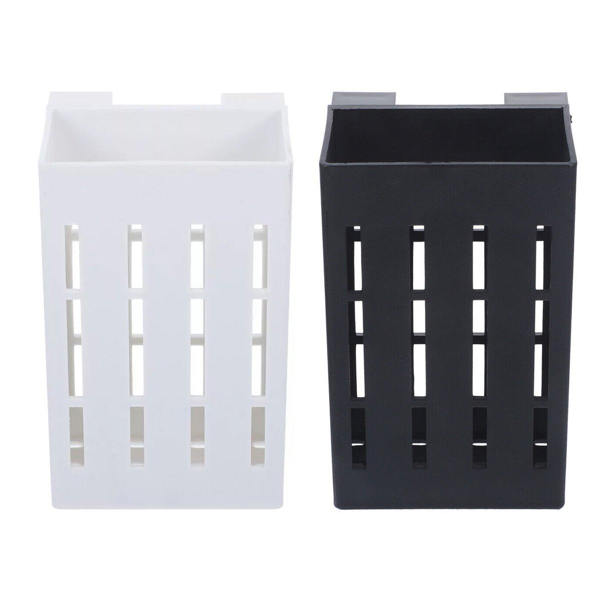 Hydroponic Plant Storage Rack Fish Tank Decoration Square Aquarium Basket Holder - Black