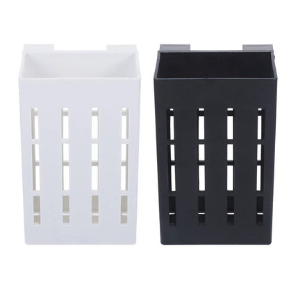 Hydroponic Plant Storage Rack Fish Tank Decoration Square Aquarium Basket Holder - Black