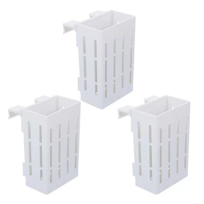 Hydroponic Plant Storage Rack Fish Tank Decoration Square Aquarium Basket Holder - Black