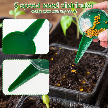 6PCS Garden Seeder Set Mini Seed Planting Tools Manual Seeder for Gardening - Red