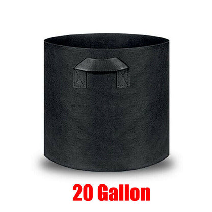 10 Pack Breathable Fabric Plant Grow Pots 2 to 20 Gallon Sizes - 10 Gallon-10PCS