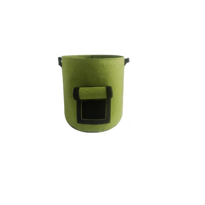 10 Gallon Potato Grow Planter Container Bag Pouch Root Plant Growing Pot Side Window - Green