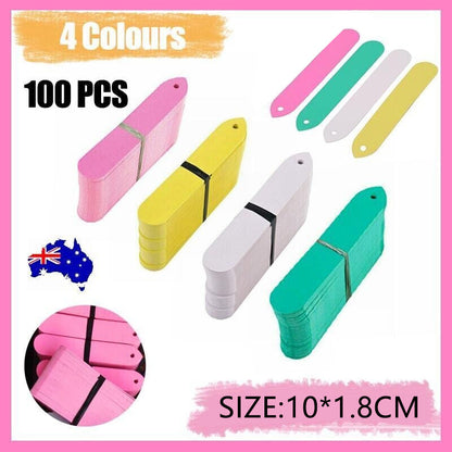 100PCS Plant Labels Flexible Pvc Plastic Garden Tag Nursey Seeding Marker Pen Bulk Sale - Yellow