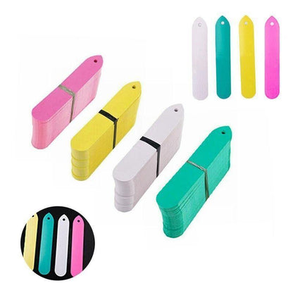 100PCS Plant Labels Flexible Pvc Plastic Garden Tag Nursey Seeding Marker Pen Bulk Sale - Yellow