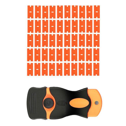 Plastic Razor Blade Scraper or Replacement Blades 10/20/30/50/100PCS Cleaning Tool - 1X Plastic Scraper
