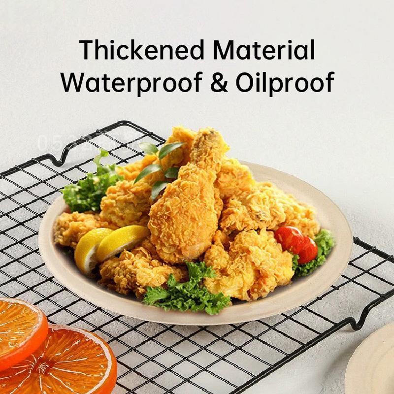 100x Biodegradable Sugarcane Paper Trays - Eco-Friendly & Durable for  Food - 9inches-100pcs