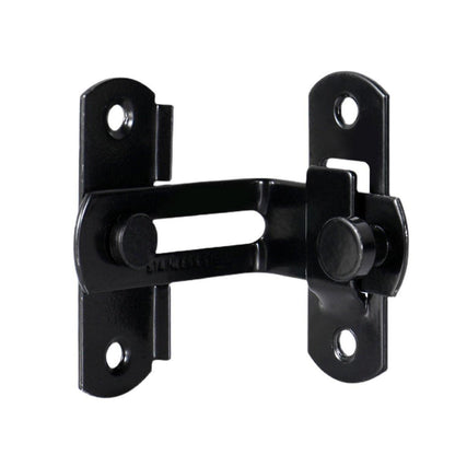 2 Sets 90 Degree Sliding Door Latch Lock Catch Kit for Home Use - Flat-Silver-L