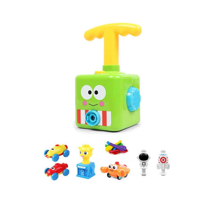 Kids Balloon Powered Car Toy Air Pump Racer Launcher Fun Vehicle Pump Toys - Monsters