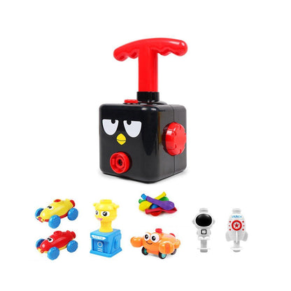 Kids Balloon Powered Car Toy Air Pump Racer Launcher Fun Vehicle Pump Toys - Monsters
