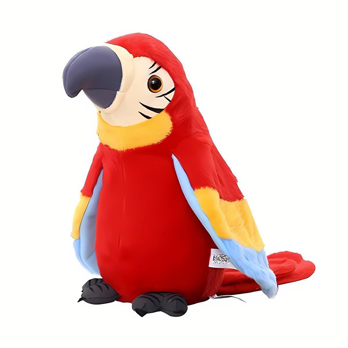 Interactive Talking Electric Plush Parrot for Early Learning and Entertainment - Blue