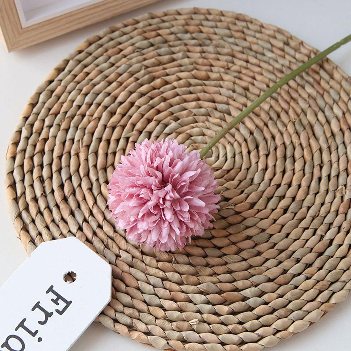 12pcs Artificial Dandelion Fake Flower Simulation Arrangement Desktop Decoration - Blue