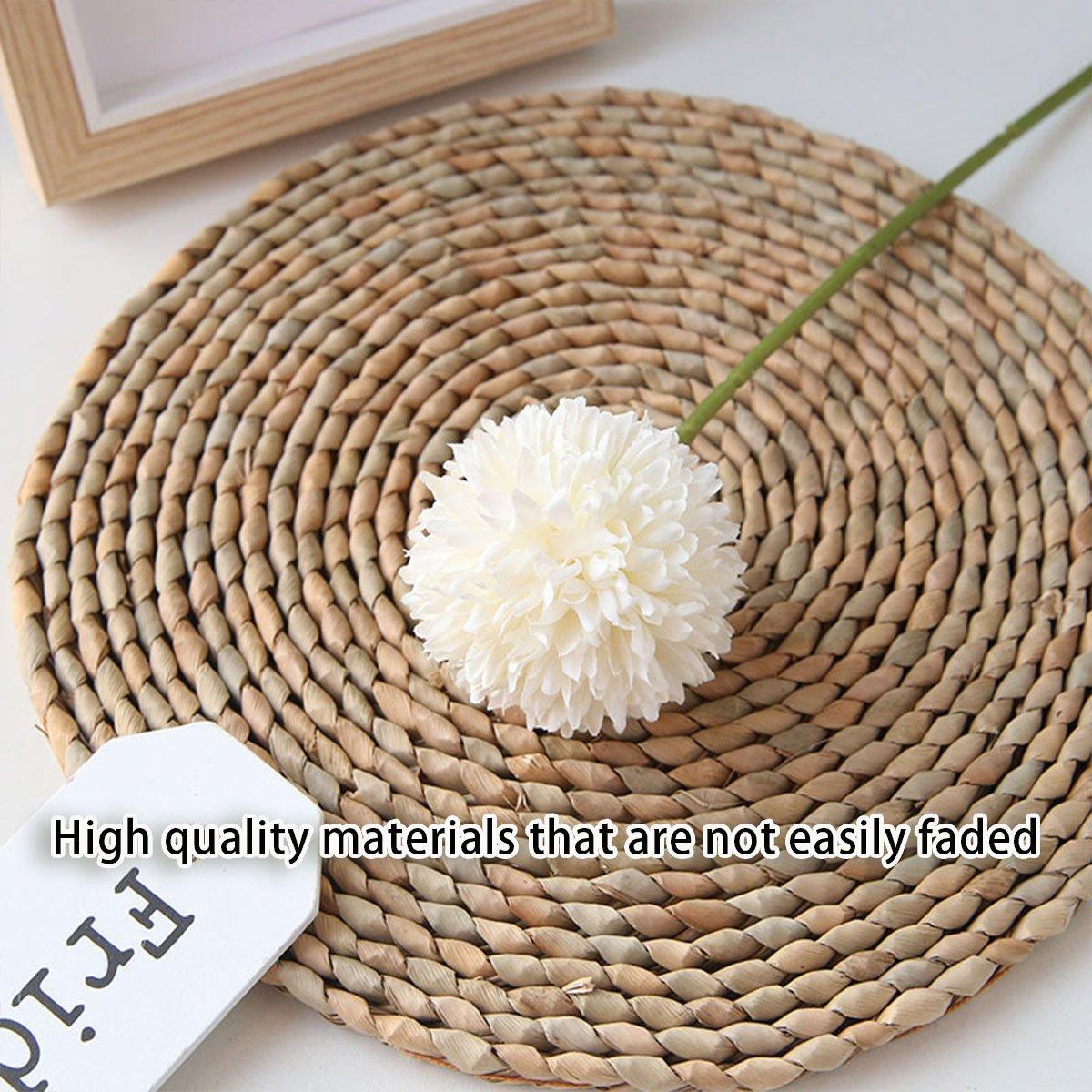 12pcs Artificial Dandelion Fake Flower Simulation Arrangement Desktop Decoration - Pink