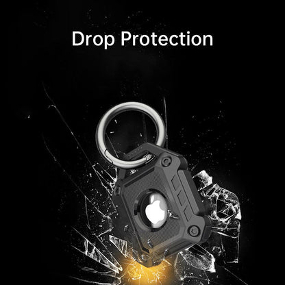 Waterproof Apple AirTag Protective Case TPU Cover Air Tag Tracker Loop Holder - Yellow