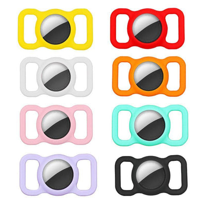 Silicone Collar Attachment Case Compatible with Tracking Device for Pets - Black