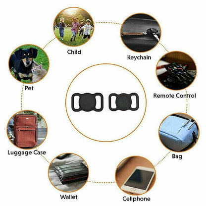 Silicone Collar Attachment Case Compatible with Tracking Device for Pets - Yellow