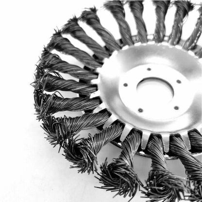 6/8inch Weed Brush Steel Wire Trimmer Wheel Garden Lawnmower Head Tool Grass Cutter - 8''