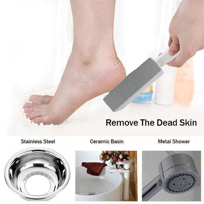 2X Toilet Bowl Brush Cleaning Pumice Stone Stains Bathtub Wand Tile Cleaner Tool
