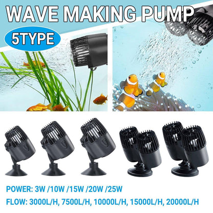 Aquarium Wave Maker Fish Tank Water Circulation Pump Powerhead with Suction Cup - 600M 20W