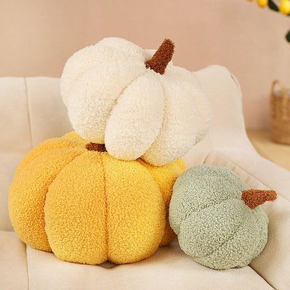 Soft Plush Pumpkin Pillow Cushion Sofa Living Room Bay Window Decor Indoor Toy - Red