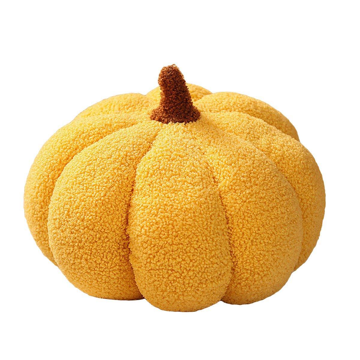 Soft Plush Pumpkin Pillow Cushion Sofa Living Room Bay Window Decor Indoor Toy - White