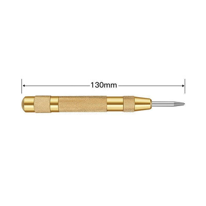 125Mm Heavy Duty Automatic Centre Punch- Brass & Spring Loaded - Black