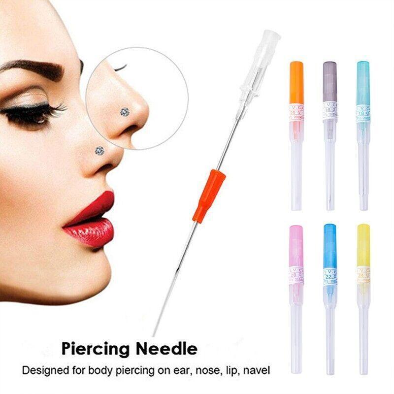 14G - 26G Catheter Cannular Tube Sterilized Body Piercing Needles 5Pcs - 1.0MM 18G