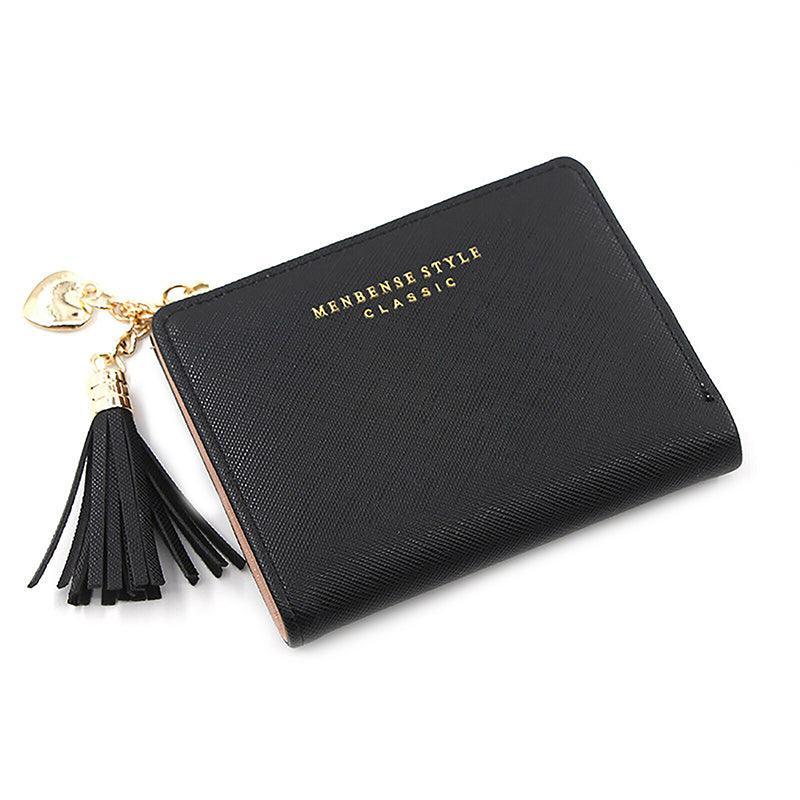Women Wallet Short Small Coin Purse Ladies Folding Card Card Holder Leather Au - Red