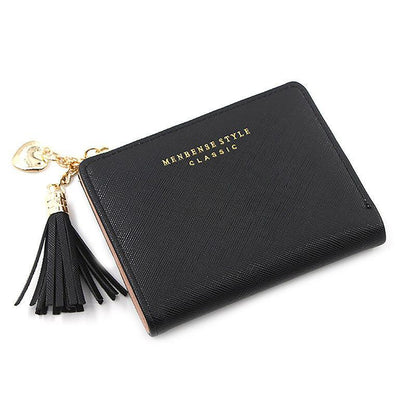 Women Wallet Short Small Coin Purse Ladies Folding Card Card Holder Leather Au - Red