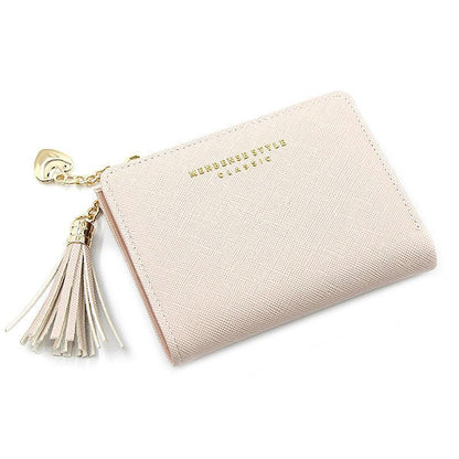 Women Wallet Short Small Coin Purse Ladies Folding Card Card Holder Leather Au - Red