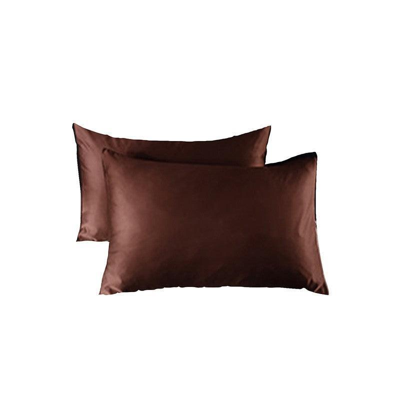 2X Satin Pillow Case Bedroom Pillowcase Cushion Covers Home Decor Luxury Slip - Ivory
