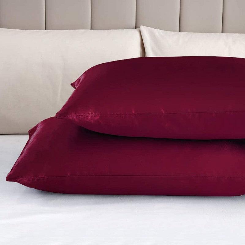 2X Satin Pillow Case Bedroom Pillowcase Cushion Covers Home Decor Luxury Slip - Light Green