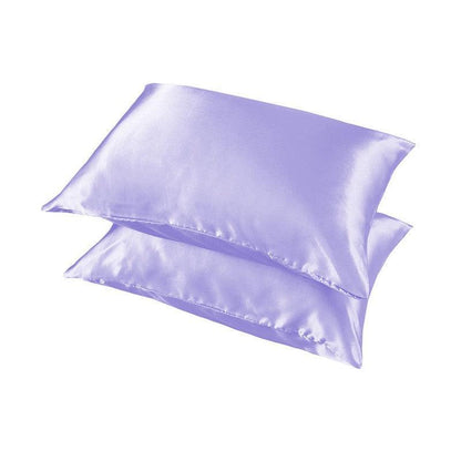 2X Satin Pillow Case Bedroom Pillowcase Cushion Covers Home Decor Luxury Slip - White