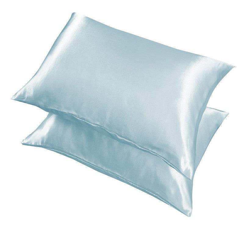 2X Satin Pillow Case Bedroom Pillowcase Cushion Covers Home Decor Luxury Slip - White
