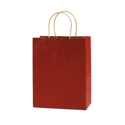 20pcs Small Kraft Paper Gift Bags with Handles for Shopping Party Favour - Dark Purple