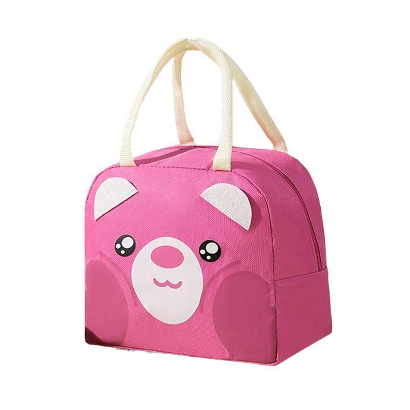 Oxford Portable Insulated Thermal Cooler Lunch Box Carry Picnic Case Storage Bag - Pink