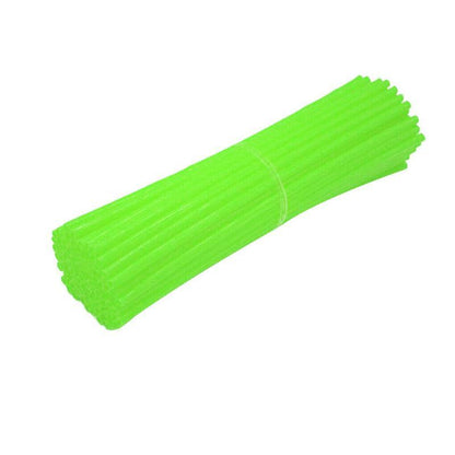 72PCS Wheel Spoke Wrap Sleeves Mountain Bike Bicycle Mtb Wraps Skins Covers - Dark Yellow