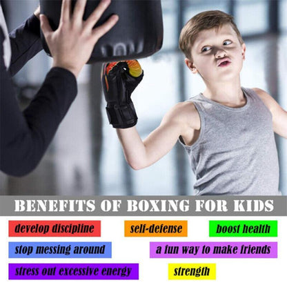 Boxing Sparring Training Gloves MMA Kickboxing Punching Gloves for Practice Sessions - Black