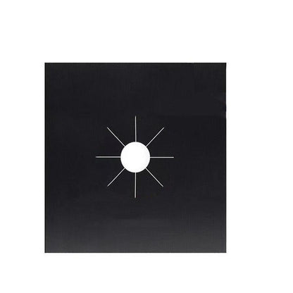 4 Pcs Reusable Stove Clean Mat Reusable Gas Oil Protector Liner Burner Cover Au - 4 PCS Black
