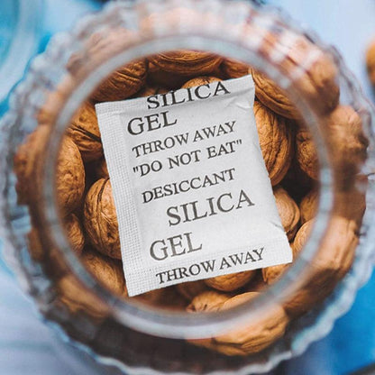 Up To2000X 1G Silica Gel Packets Moisture Absorber Desiccant Reusable Food Grade - 50 PCS