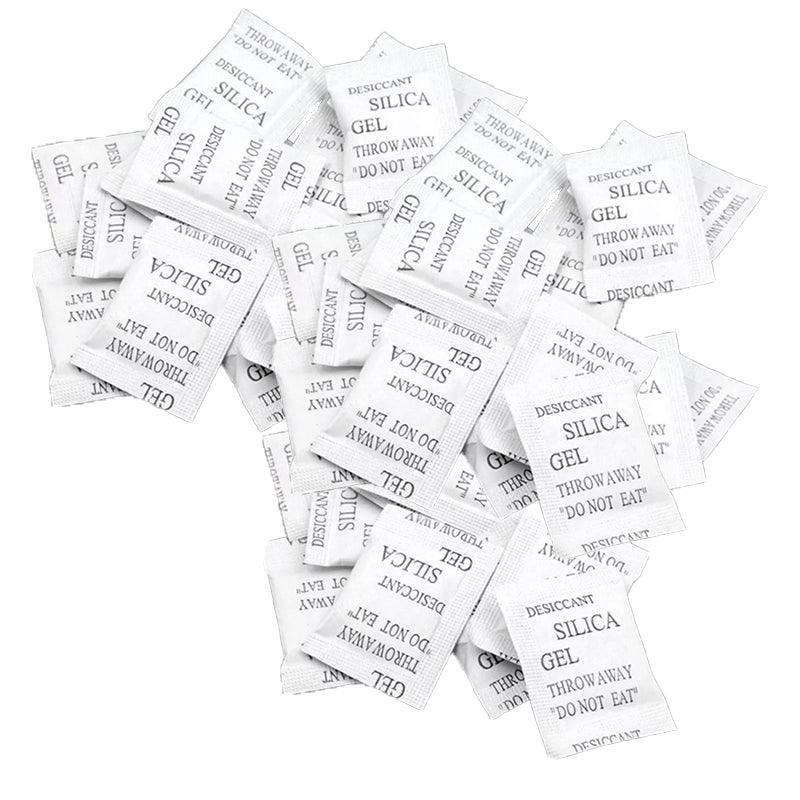 Up To2000X 1G Silica Gel Packets Moisture Absorber Desiccant Reusable Food Grade - 50 PCS